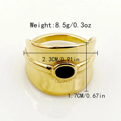 Wholesale Jewelry Casual Modern Style Roman Style Geometric Heart Shape 304 Stainless Steel Zircon 14K Gold Plated Enamel Plating Inlay Rings