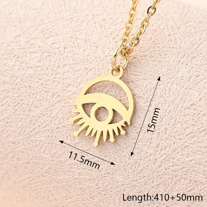 Wholesale Jewelry Casual Modern Style Simple Style Compass Mermaid Snowflake 304 Stainless Steel Gold Plated Polishing Plating Pendant Necklace