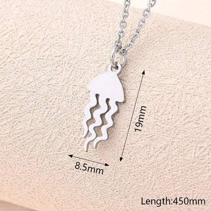 Wholesale Jewelry Casual Modern Style Simple Style Peacock Ghost Snake 304 Stainless Steel Polishing Pendant Necklace