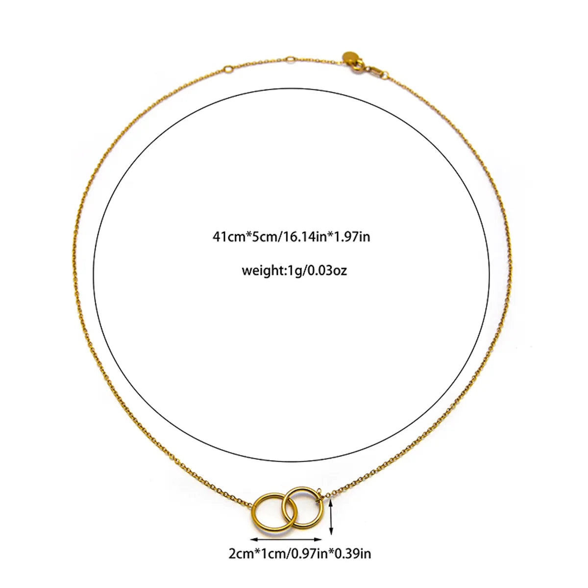 Wholesale Jewelry Casual Modern Style Simple Style Round 304 Stainless Steel 14K Gold Plated Plating Necklace