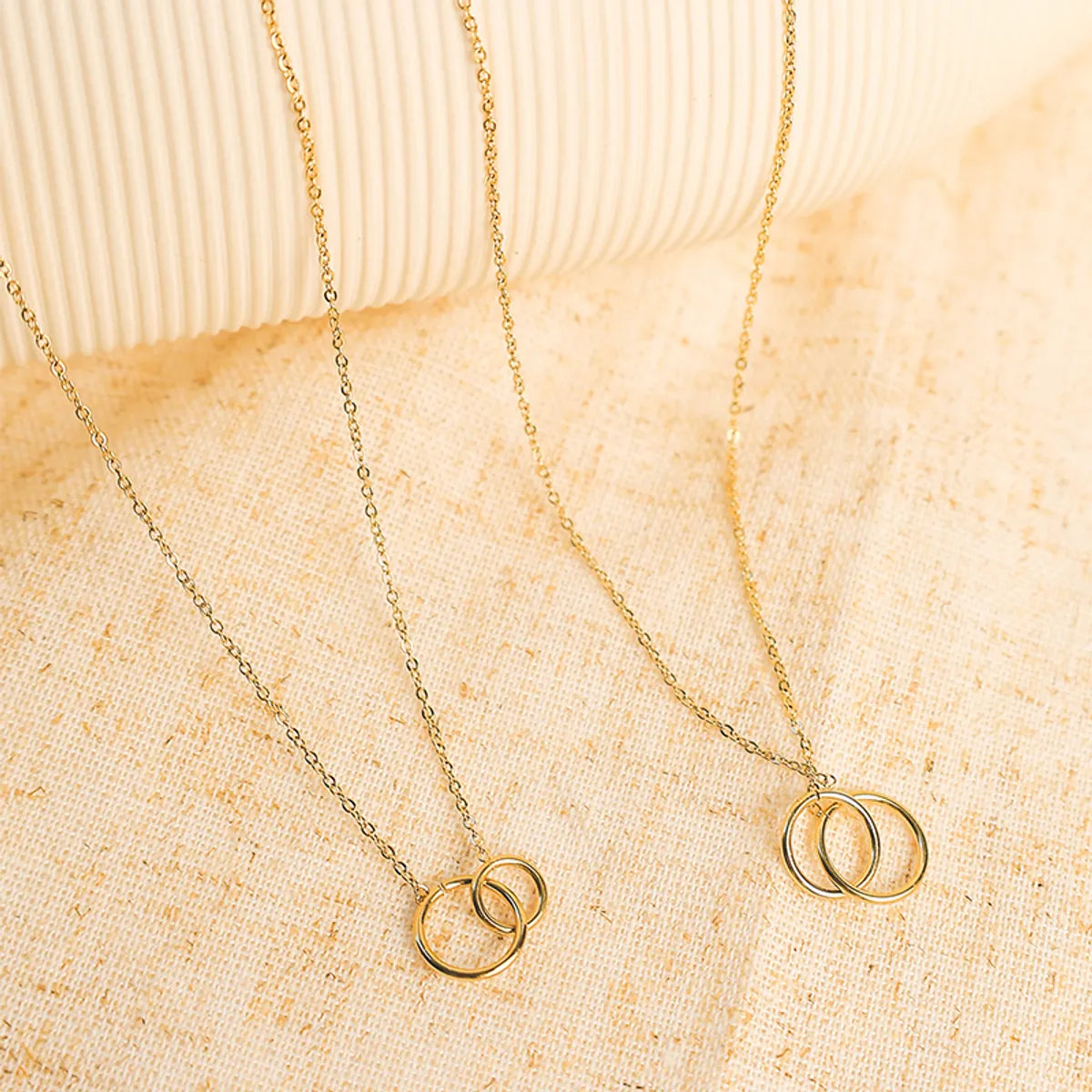 Wholesale Jewelry Casual Modern Style Simple Style Round 304 Stainless Steel 14K Gold Plated Plating Necklace