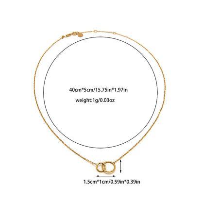 Wholesale Jewelry Casual Modern Style Simple Style Round 304 Stainless Steel 14K Gold Plated Plating Necklace