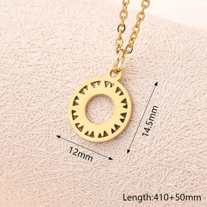 Wholesale Jewelry Casual Modern Style Simple Style Sun Star Moon 304 Stainless Steel Gold Plated Polishing Plating Pendant Necklace