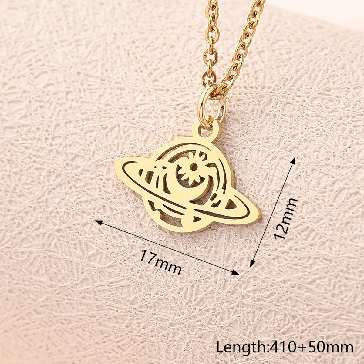 Wholesale Jewelry Casual Modern Style Simple Style Sun Star Moon 304 Stainless Steel Gold Plated Polishing Plating Pendant Necklace