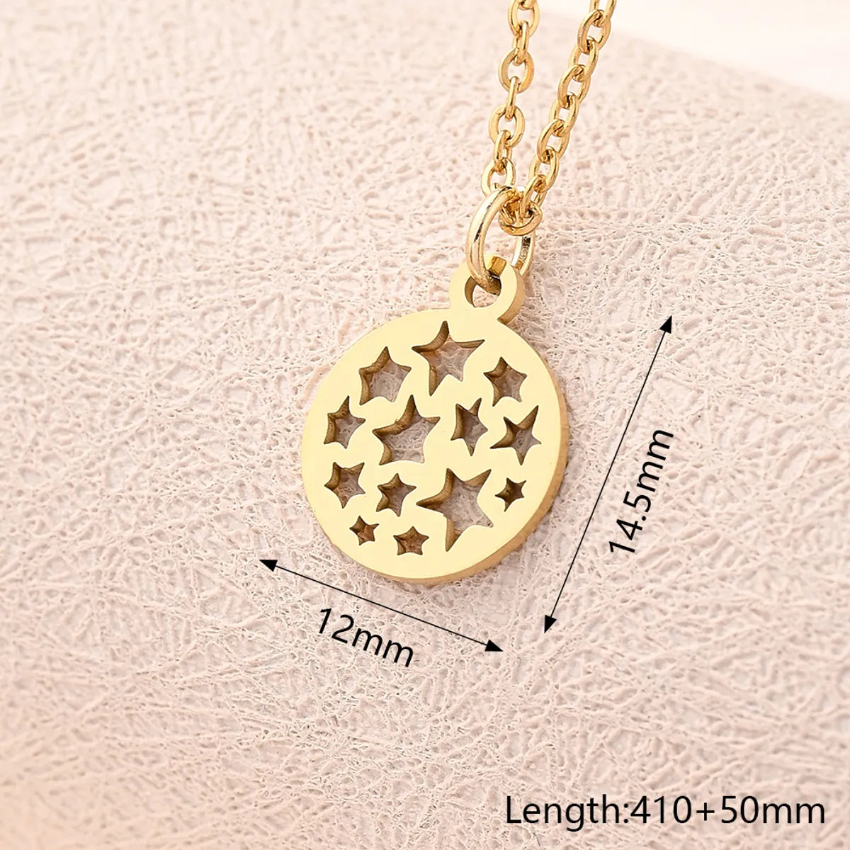 Wholesale Jewelry Casual Modern Style Simple Style Sun Star Moon 304 Stainless Steel Gold Plated Polishing Plating Pendant Necklace