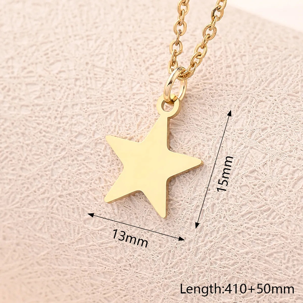 Wholesale Jewelry Casual Modern Style Simple Style Sun Star Moon 304 Stainless Steel Gold Plated Polishing Plating Pendant Necklace