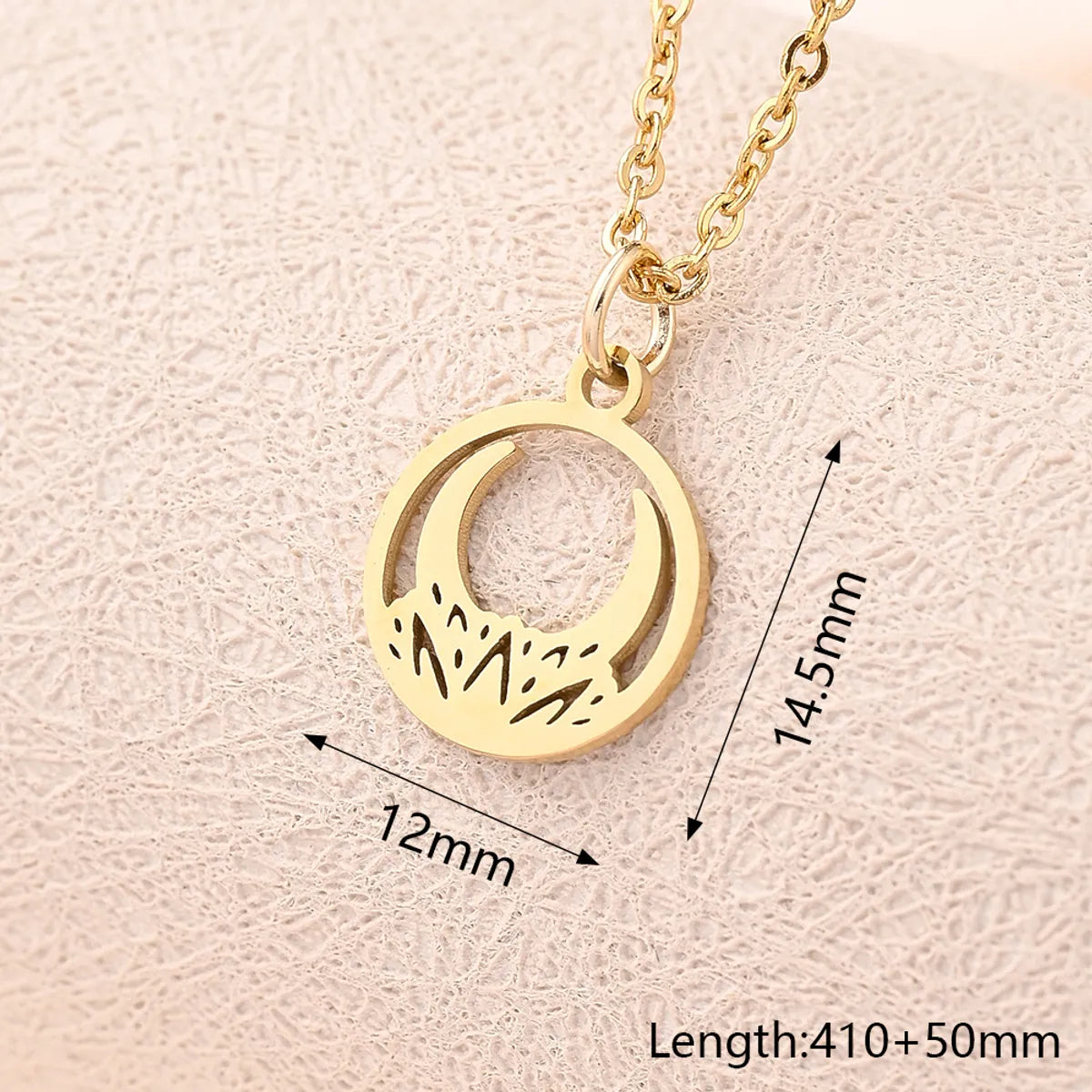 Wholesale Jewelry Casual Simple Style Animal Map Heart Shape 304 Stainless Steel Gold Plated Polishing Necklace