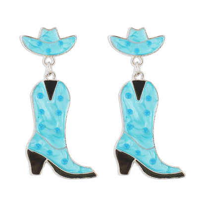 Wholesale Jewelry Casual Simple Style Boots Alloy Enamel Drop Earrings