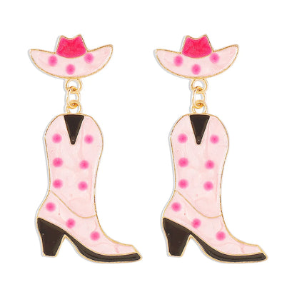 Wholesale Jewelry Casual Simple Style Boots Alloy Enamel Drop Earrings