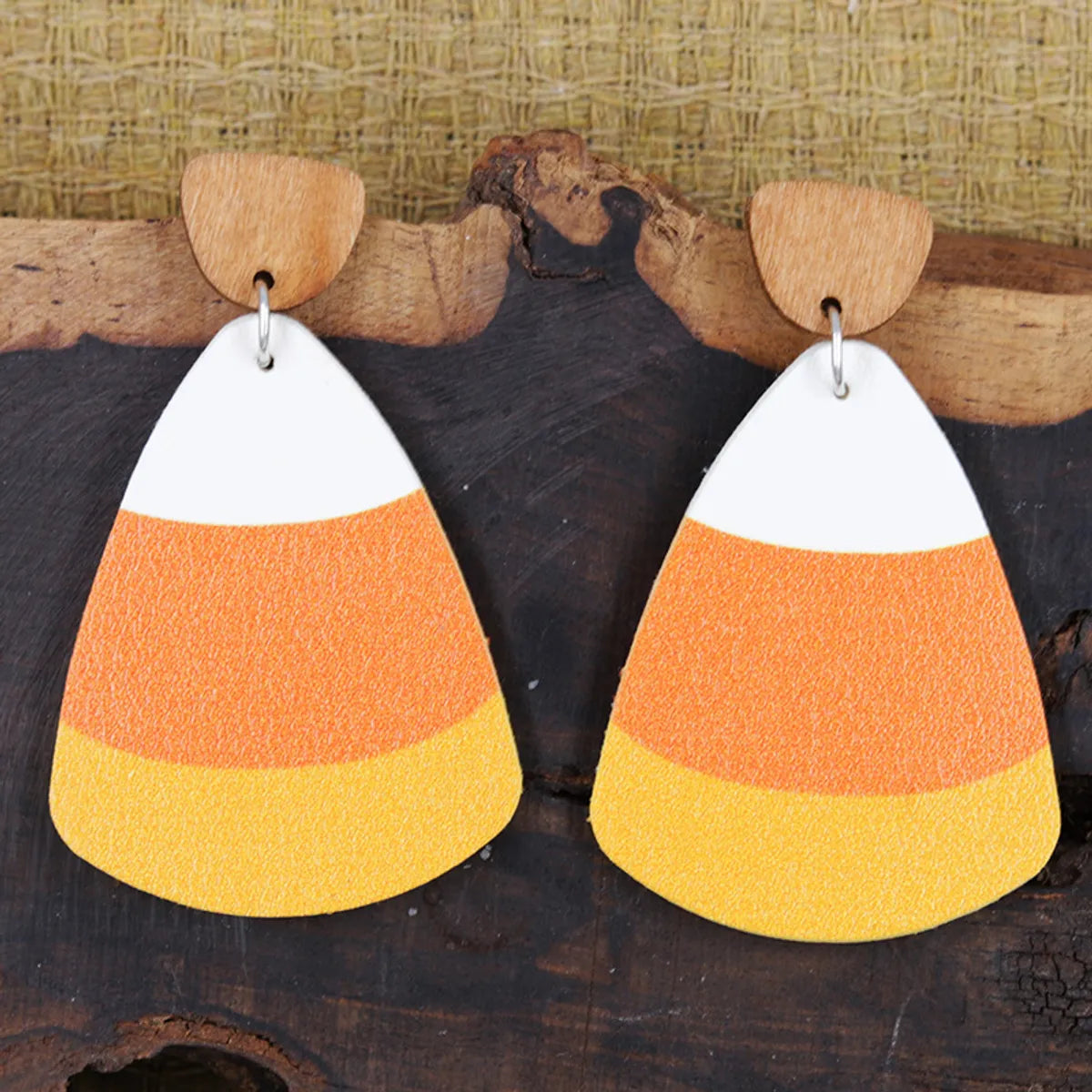 Wholesale Jewelry Casual Simple Style Color Block Pu Leather Drop Earrings