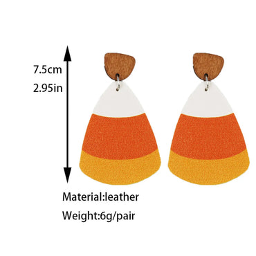 Wholesale Jewelry Casual Simple Style Color Block Pu Leather Drop Earrings