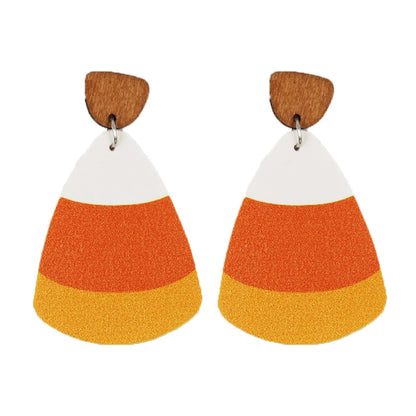 Wholesale Jewelry Casual Simple Style Color Block Pu Leather Drop Earrings