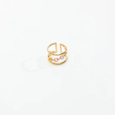 Wholesale Jewelry Casual Simple Style Heart Shape 304 Stainless Steel 18K Gold Plated Open Rings