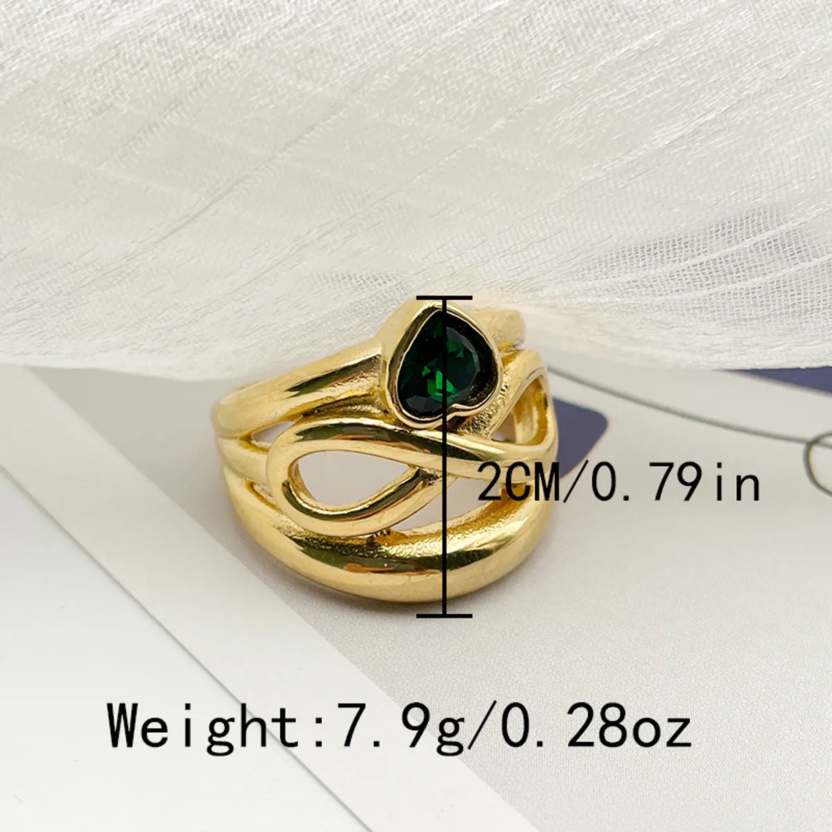 Wholesale Jewelry Casual Simple Style Heart Shape 304 Stainless Steel Zircon 14K Gold Plated Plating Inlay Rings