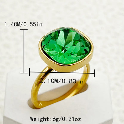 Wholesale Jewelry Casual Simple Style Heart Shape 304 Stainless Steel Zircon 14K Gold Plated Plating Inlay Rings