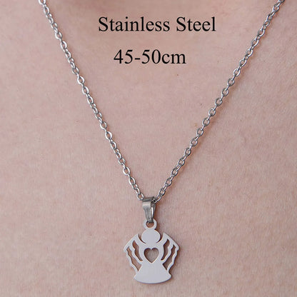 Wholesale Jewelry Casual Simple Style Infinity Life Tree 201 Stainless Steel Polishing Hollow Out Pendant Necklace