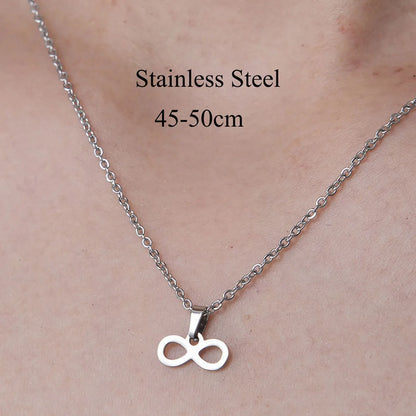 Wholesale Jewelry Casual Simple Style Infinity Life Tree 201 Stainless Steel Polishing Hollow Out Pendant Necklace