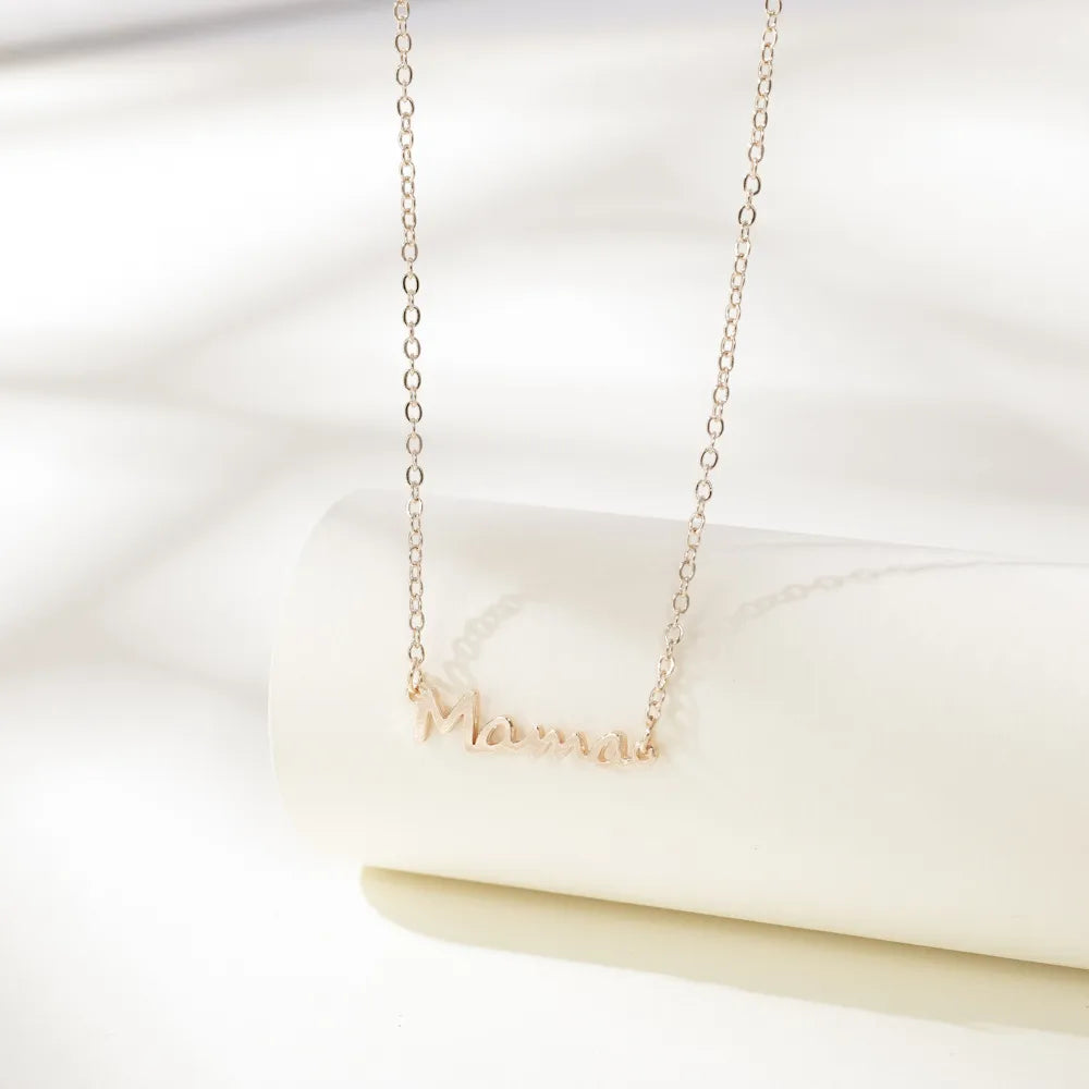 Wholesale Jewelry Casual Simple Style Letter Alloy Necklace