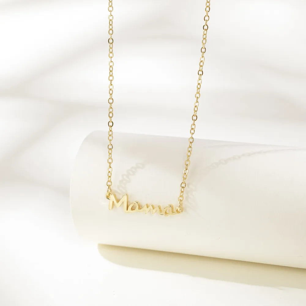 Wholesale Jewelry Casual Simple Style Letter Alloy Necklace