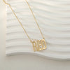 Wholesale Jewelry Casual Simple Style Letter Number 304 Stainless Steel 18K Gold Plated White Gold Plated Plating Pendant Necklace