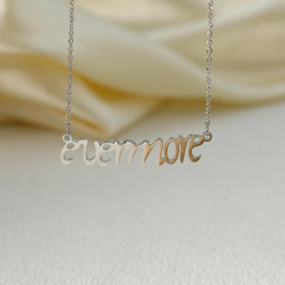 Wholesale Jewelry Casual Simple Style Letter Number 304 Stainless Steel 18K Gold Plated White Gold Plated Plating Pendant Necklace