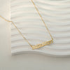 Wholesale Jewelry Casual Simple Style Letter Number 304 Stainless Steel 18K Gold Plated White Gold Plated Plating Pendant Necklace