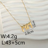 Wholesale Jewelry Casual Simple Style Letter Number 304 Stainless Steel 18K Gold Plated White Gold Plated Plating Pendant Necklace