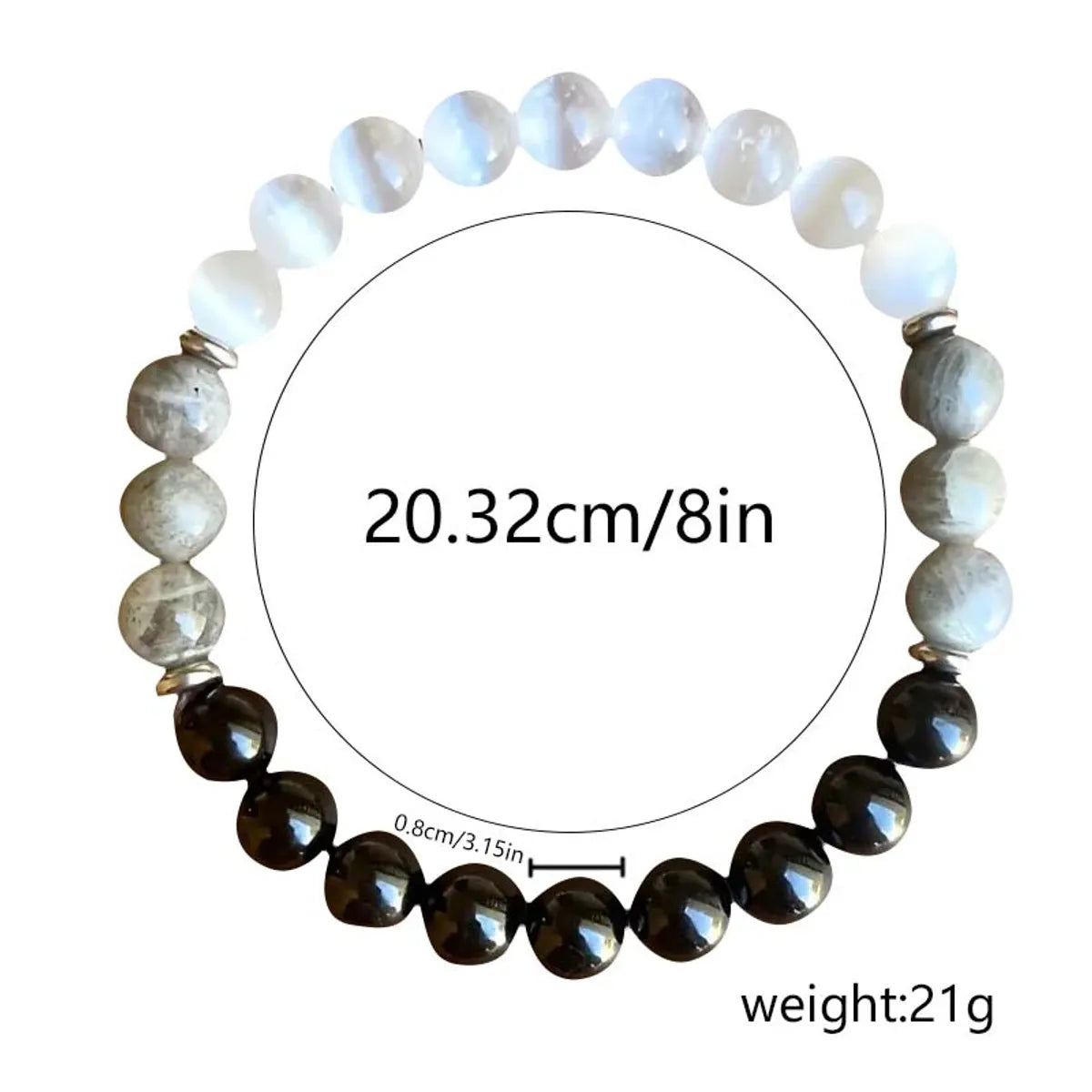 Wholesale Jewelry Casual Simple Style Round Natural Stone Beaded Knitting Bracelets