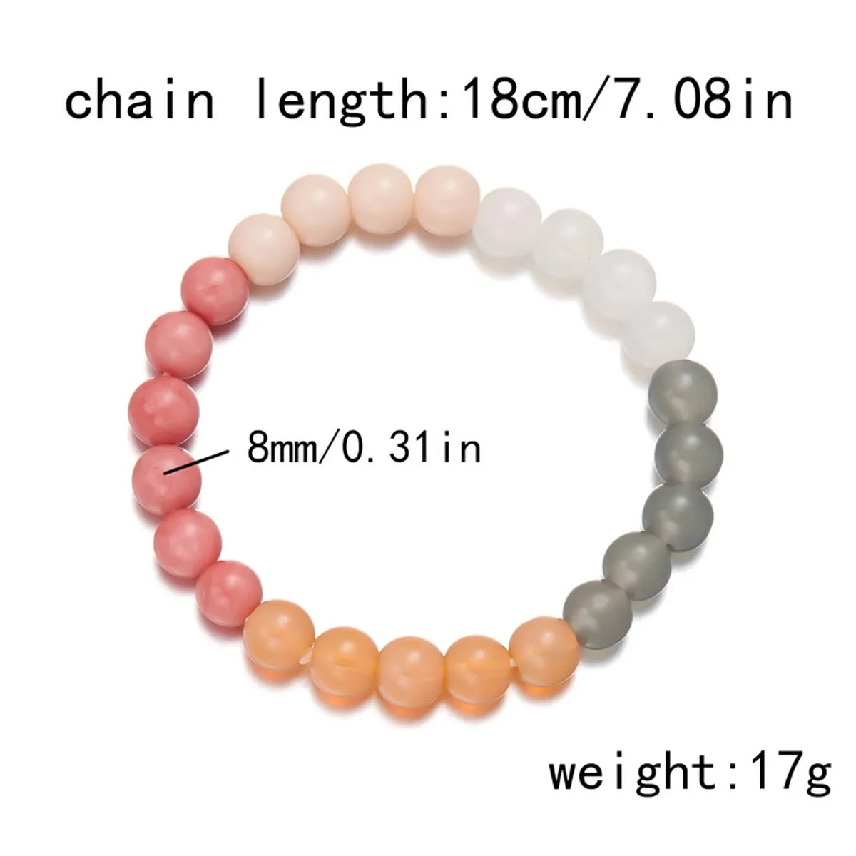 Wholesale Jewelry Casual Simple Style Round Natural Stone Beaded Knitting Bracelets