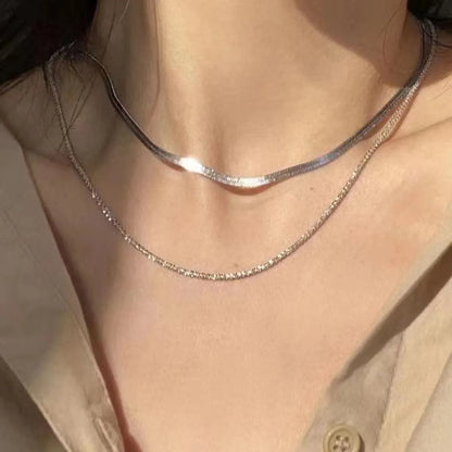 Wholesale Jewelry Casual Simple Style Solid Color Titanium Steel Necklace