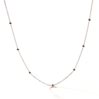 Wholesale Jewelry Casual Simple Style Solid Color Titanium Steel Necklace