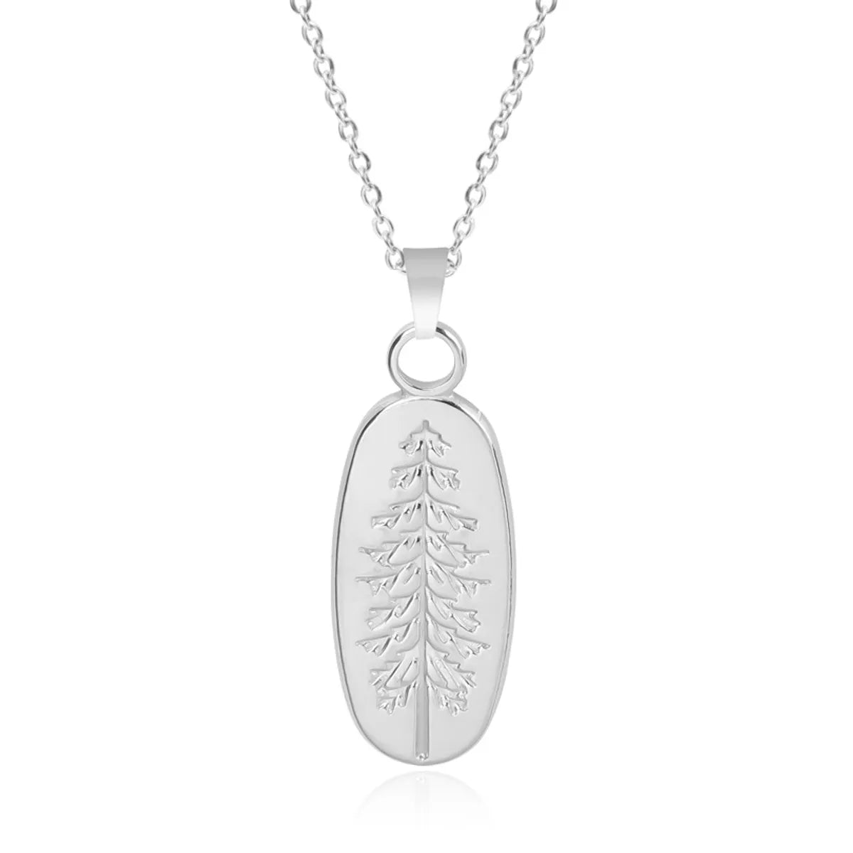 Wholesale Jewelry Casual Simple Style Tree 304 Stainless Steel 18K Gold Plated Pendant Necklace Necklace Pendant