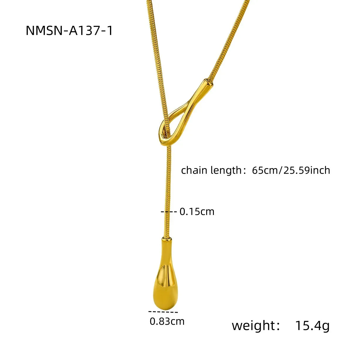 Wholesale Jewelry Casual Simple Style Water Droplets Solid Color 304 Stainless Steel Double Layer Necklaces Pendant Necklace