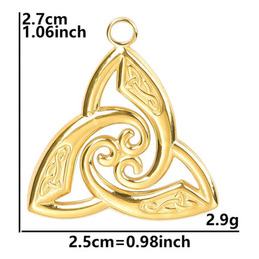 Wholesale Jewelry Casual Simple Style Witches Knot 304 Stainless Steel Hollow Out Pendant Necklace Necklace Pendant