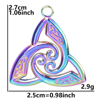 Wholesale Jewelry Casual Simple Style Witches Knot 304 Stainless Steel Hollow Out Pendant Necklace Necklace Pendant