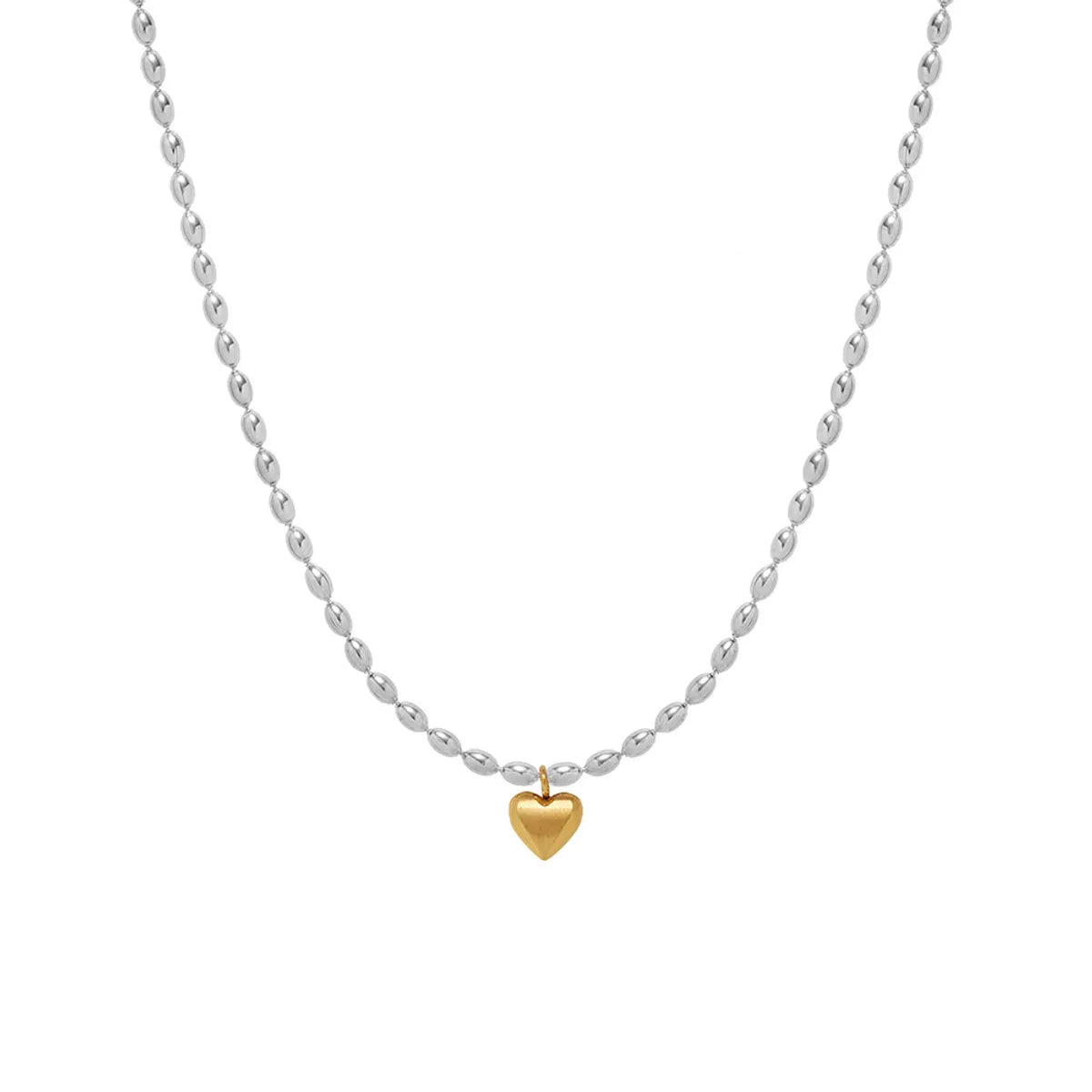 Wholesale Jewelry Casual Sweet Heart Shape 201 Stainless Steel 304 Stainless Steel 18K Gold Plated Necklace