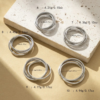 Wholesale Jewelry Casual Sweet Simple Style Circle Titanium Steel Rings