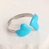 Wholesale Jewelry Casual Sweet Simple Style Heart Shape Smiley Face Flower Titanium Steel Enamel Open Rings