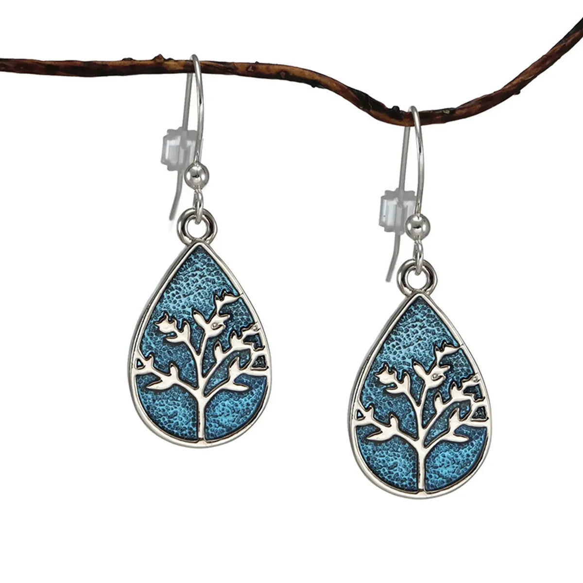 Wholesale Jewelry Casual Tree Stainless Steel Alloy Earrings Necklace Jewelry Set