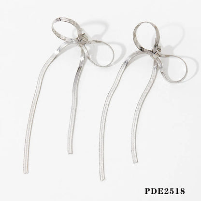 Wholesale Jewelry Casual Vacation Bow Knot 304 Stainless Steel 16K Gold Plated White Gold Plated Gold Plated Plating Bracelets Earrings Necklace