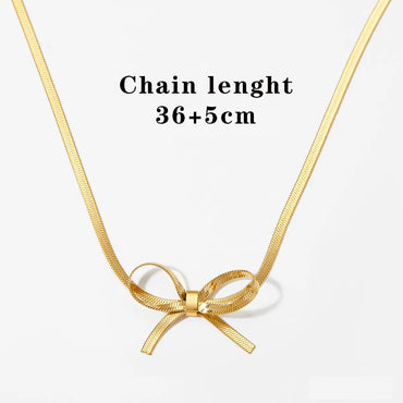 Wholesale Jewelry Casual Vacation Bow Knot 304 Stainless Steel 16K Gold Plated White Gold Plated Gold Plated Plating Bracelets Earrings Necklace