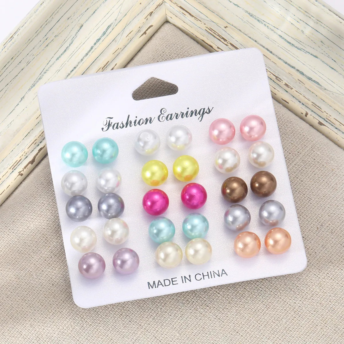 Wholesale Jewelry Classic Style Commute Solid Color Alloy Stoving Varnish Ear Studs