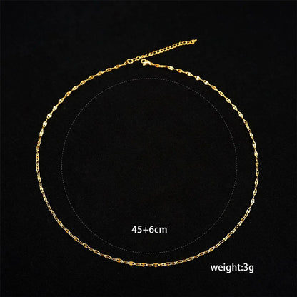 Wholesale Jewelry Classic Style Geometric 304 Stainless Steel Titanium Steel Gold Plated Handmade Necklace