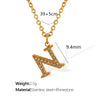 Wholesale Jewelry Classic Style Letter Titanium Steel Rhinestones Plating Inlay Pendant Necklace