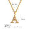 Wholesale Jewelry Classic Style Letter Titanium Steel Rhinestones Plating Inlay Pendant Necklace