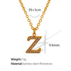 Wholesale Jewelry Classic Style Letter Titanium Steel Rhinestones Plating Inlay Pendant Necklace