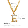 Wholesale Jewelry Classic Style Letter Titanium Steel Rhinestones Plating Inlay Pendant Necklace