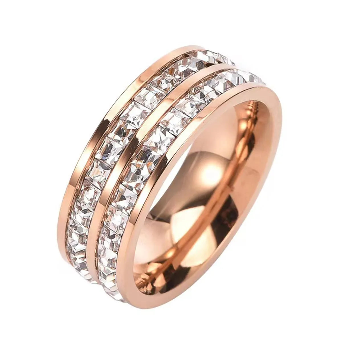 Wholesale Jewelry Classic Style Round Titanium Steel Rings