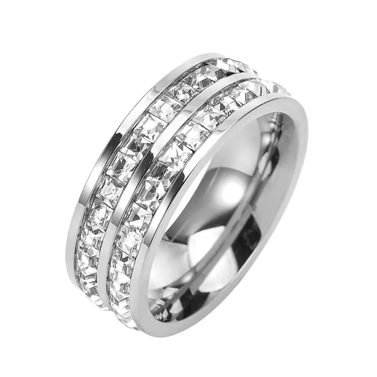 Wholesale Jewelry Classic Style Round Titanium Steel Rings