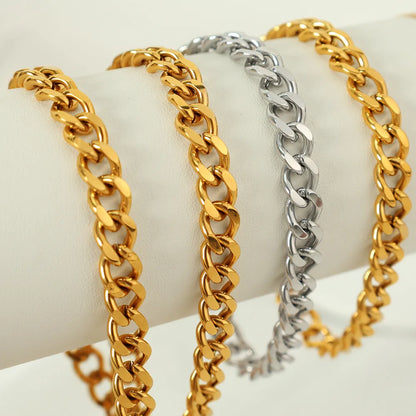 Wholesale Jewelry Classic Style Solid Color Titanium Steel 18K Gold Plated Plating Jewelry Set